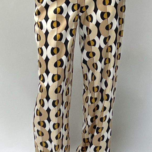 ZARA Geometric Print Straight Leg Pants - Picture 3 of 4